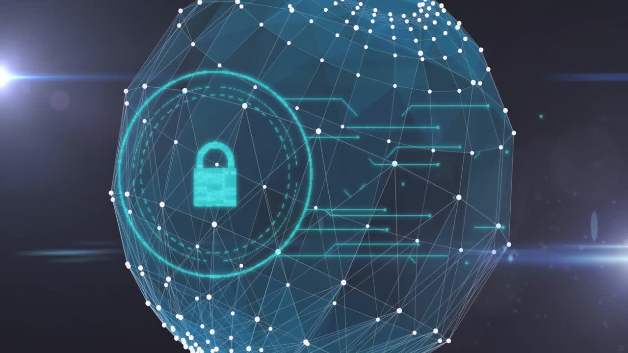 Digital globe showing network connections with animated currency symbols floating
