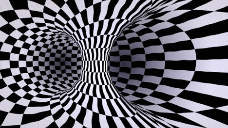 checkerboard tunnel optical illusion