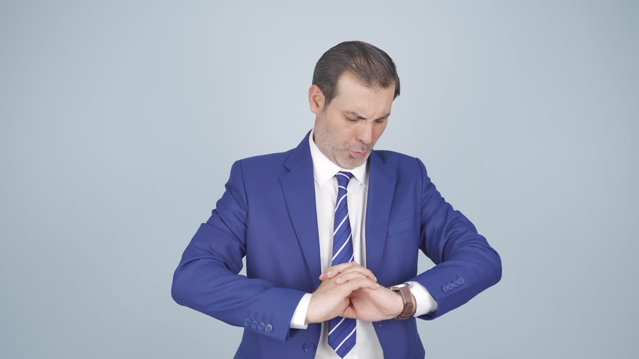 hombre de negocios con ansiedad de negocios.