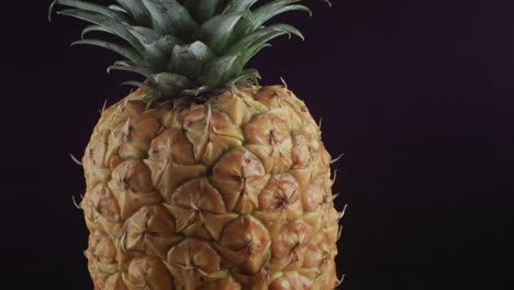 pineapple fruit rotation with black background