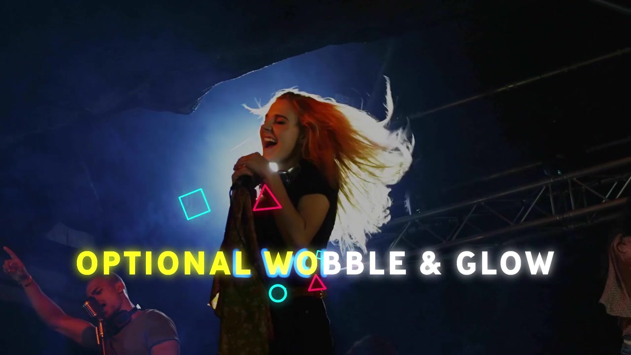 Dynamic Lyric Video Template with Animated Text and Music Performance