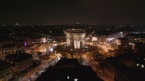 triumphal arch at night, paris