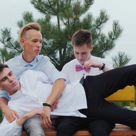 High-school-graduates-having-fun-fooling-around-at-prom-2