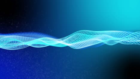 Animation-of-blue-digital-mesh-waving-on-blue-background