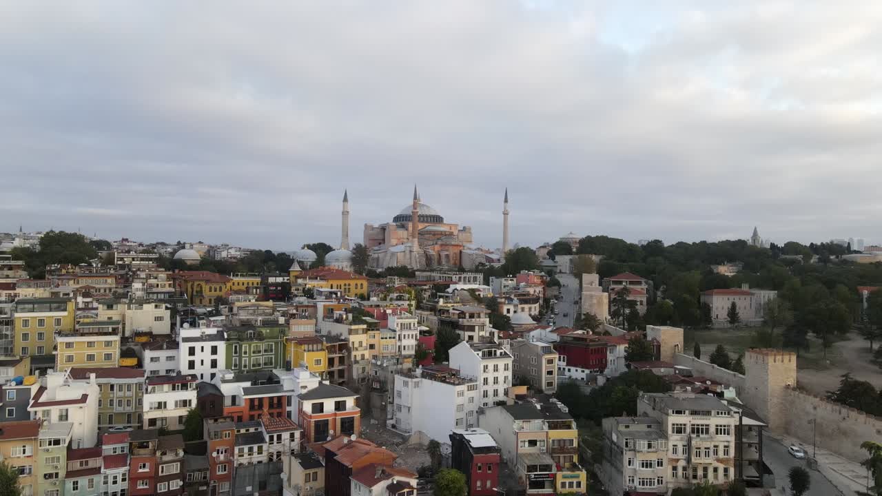 estambul vista aérea mezquita hagia sophia
