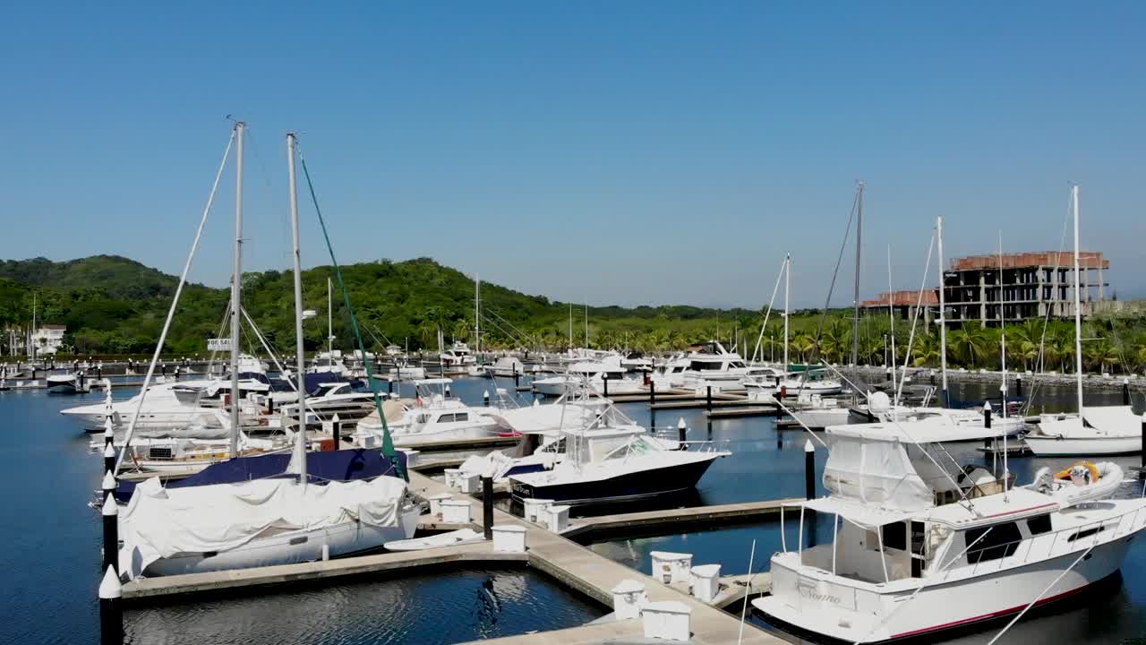 Port of Ixtapa. Zihuatanejo Marina with drone