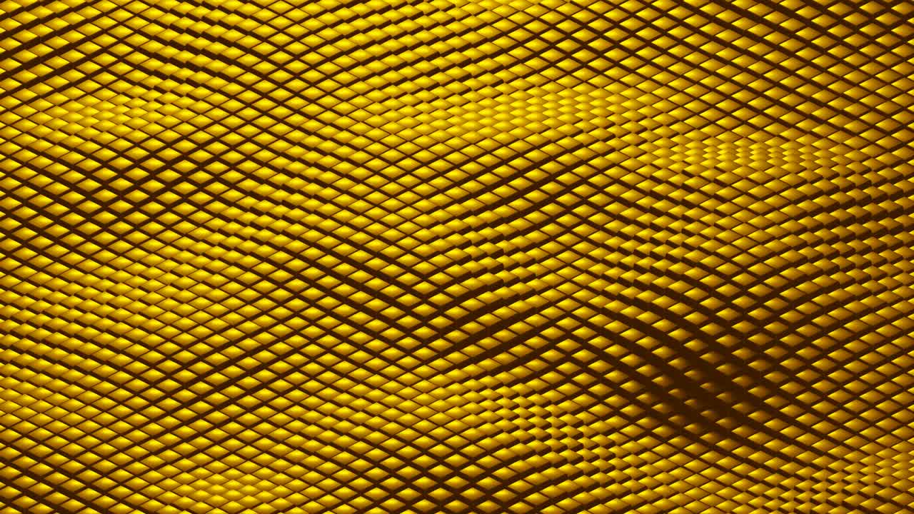 cubos 3d con fondo de movimiento ondulado naranja. animación en bucle gráfico de movimiento mínimo