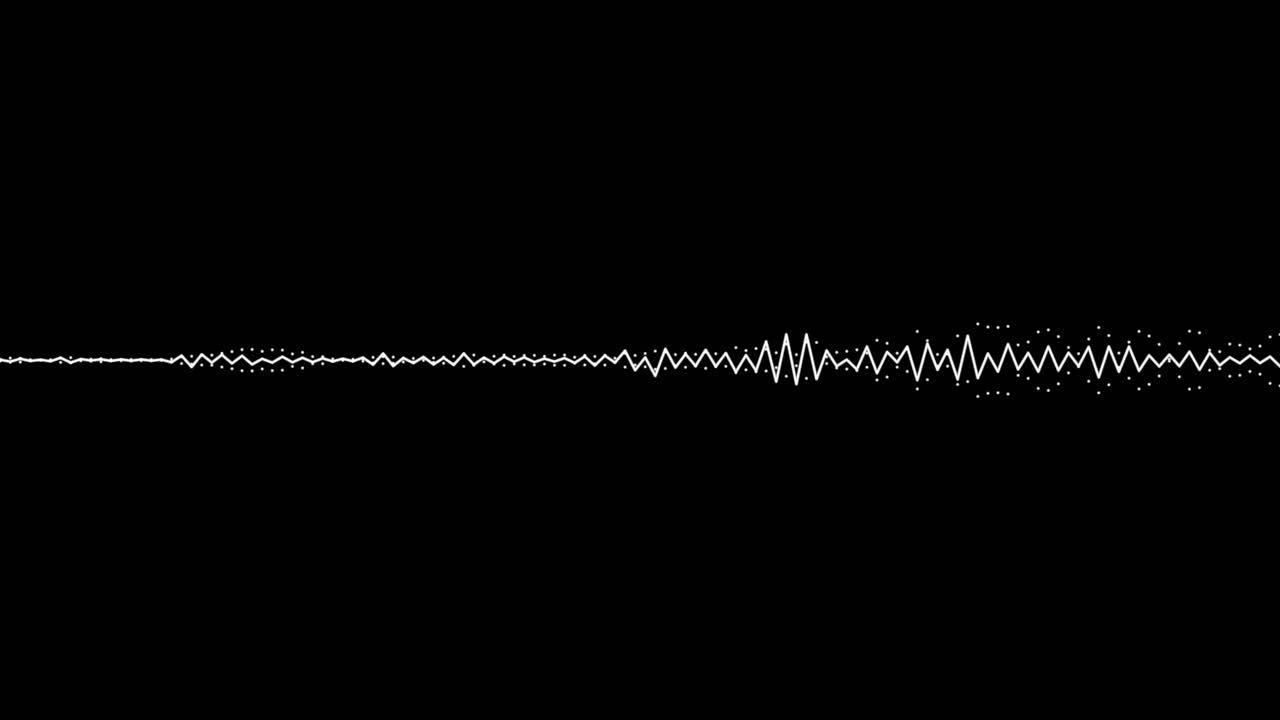 White on black audio visualization effect-1