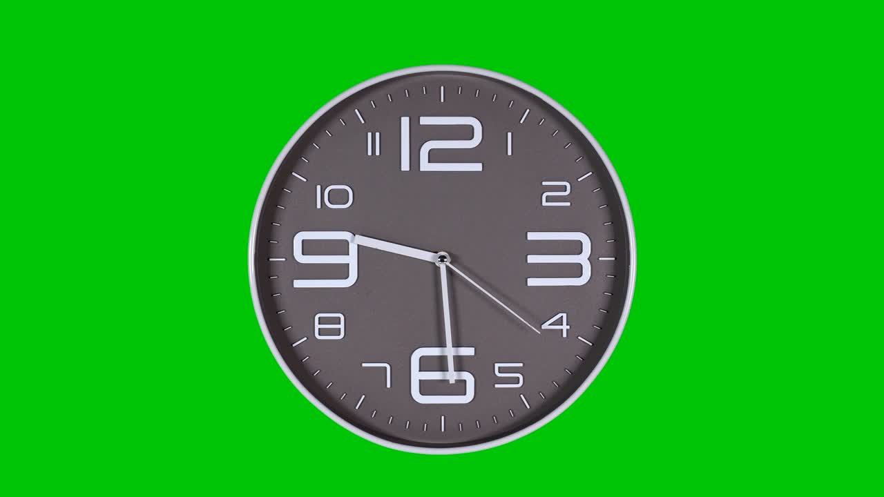 Wall clock on a green background