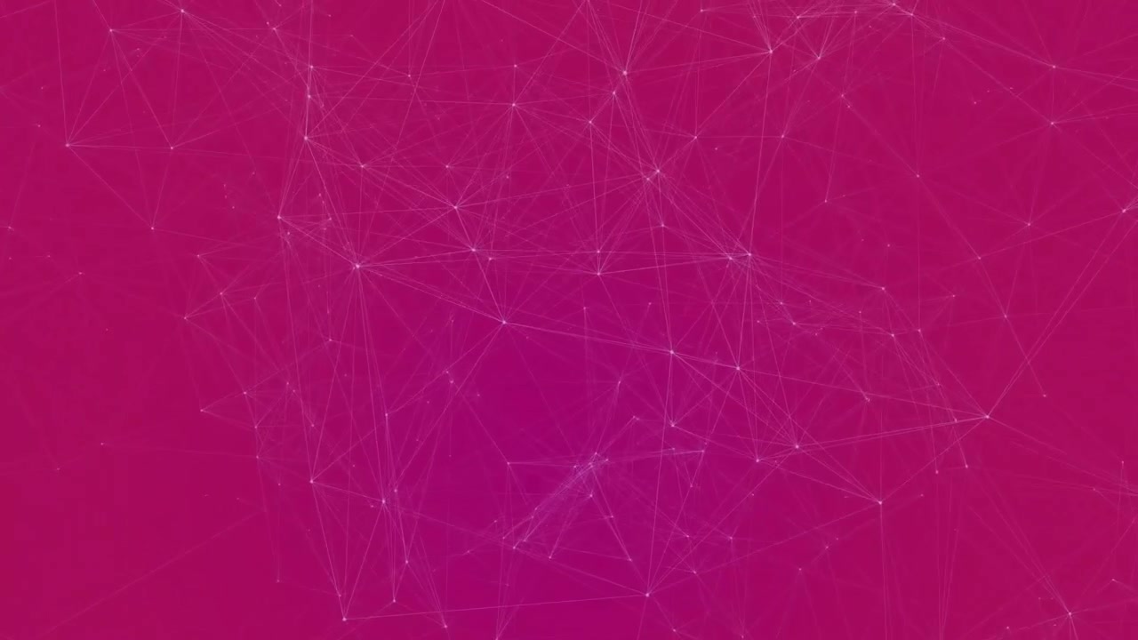 Animation of network of connections over pink background