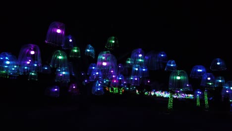 LED-Beleuchtungsfestival-Im-Park-Quallenlichtschirme