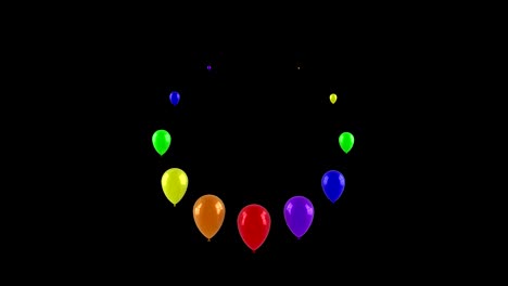 balloons form a loading circle