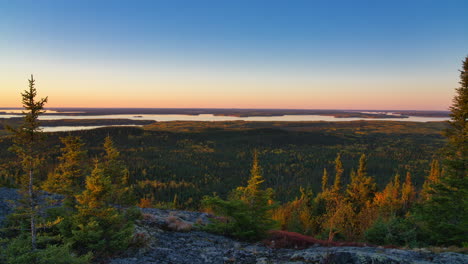 sunset timelapse at top of a mountain in matagami