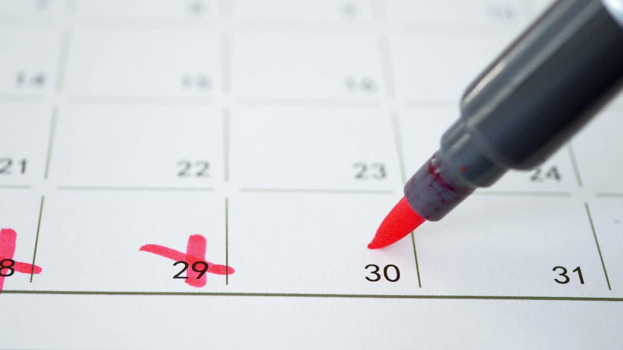 marcar fechas en un calendario