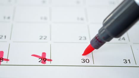 marcar fechas en un calendario