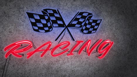 racing neon sign