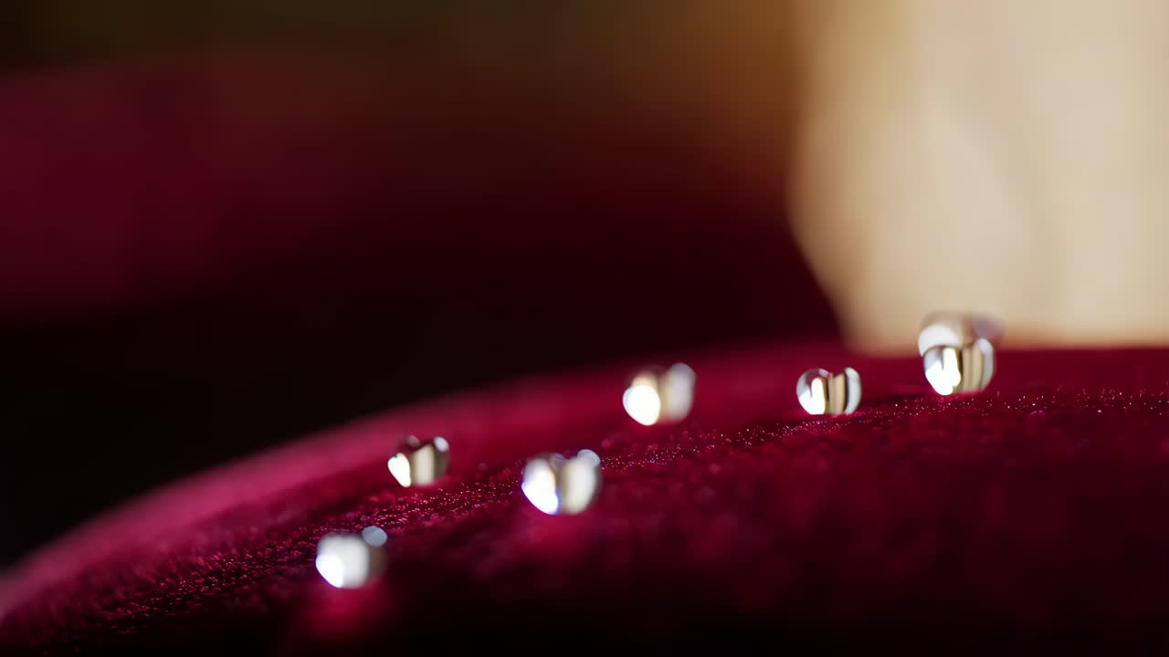 빨간 벨 에 새겨진 작은 유리 마음