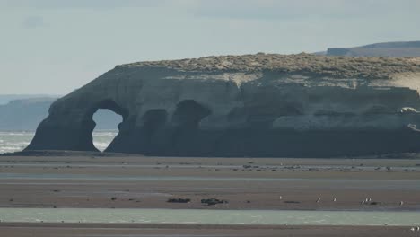 long shot of a beach in patagonia