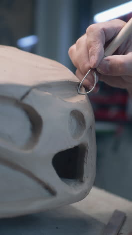 clay model of a car front end