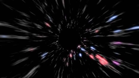 moving through the star field at high speed