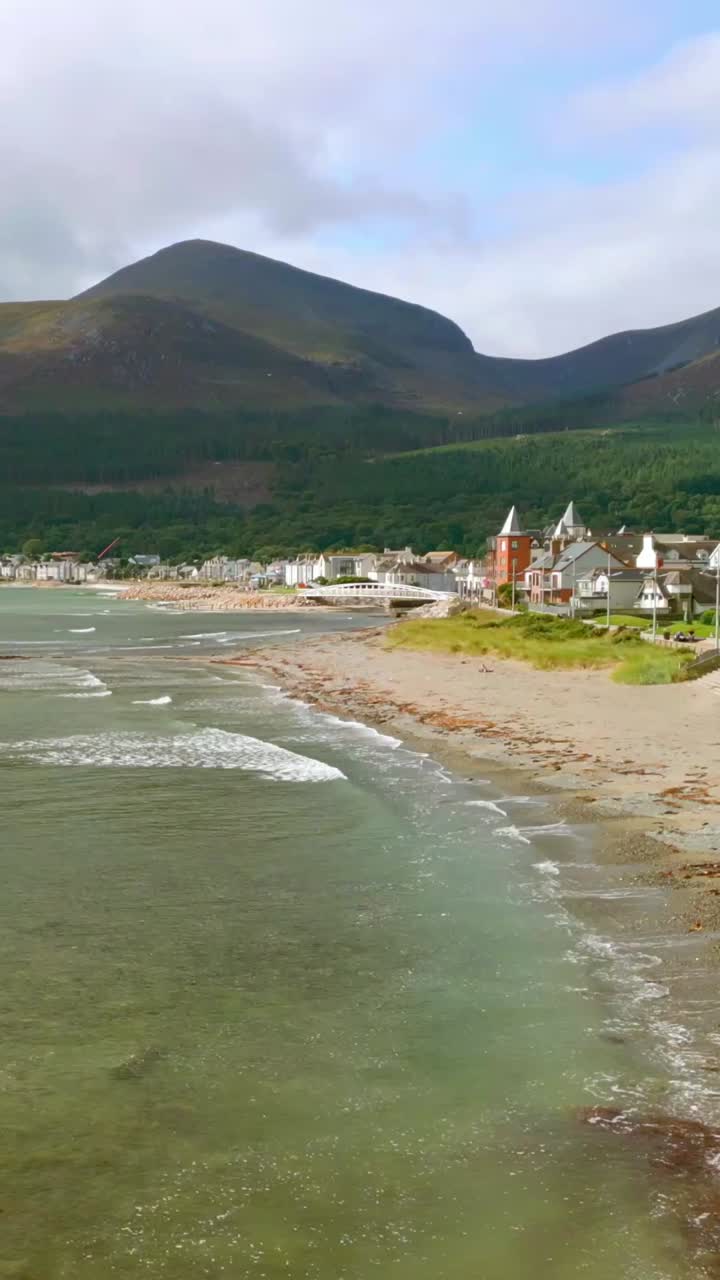 Coastal Scenery with Mountains and Beach