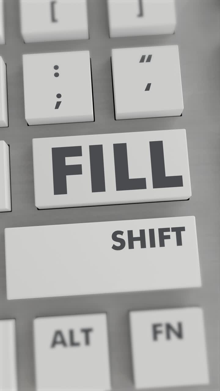 FILL BUTTON PRESSING ON KEYBOARD Vertical Video