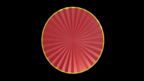 animation of chinese red and gold pattern with copy space on black background