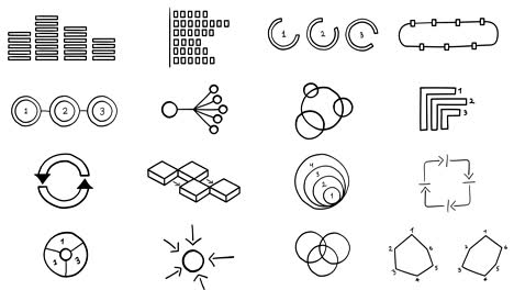 hand-drawn infographics on alpha channel