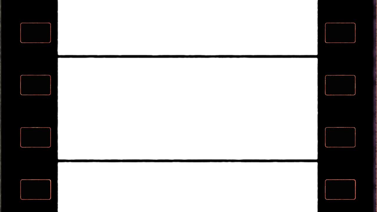 marco de película de 2 perforaciones de 35 mm con agujero de engranaje y flare en el borde de la película