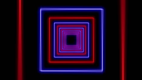 patrón de neón rojo y azul con luz abstracta y brillo futurista - 4k