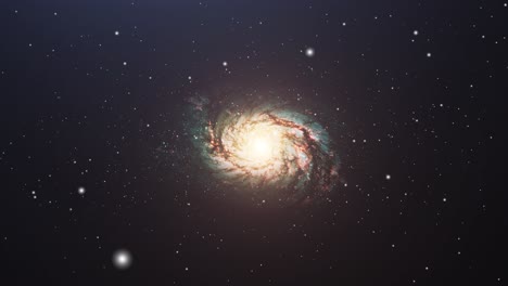 una galaxia flotando en el universo