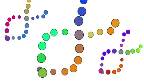 animation of dna strands on white background