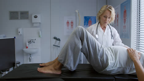 physiotherapist at work in a hospital