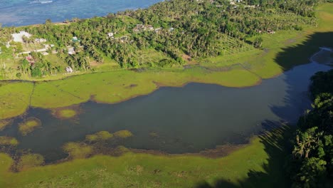 Villages Of Antipolo On The Coastal Municipality of Virac, Catanduanes, Philippines. Aerial Drone Shot