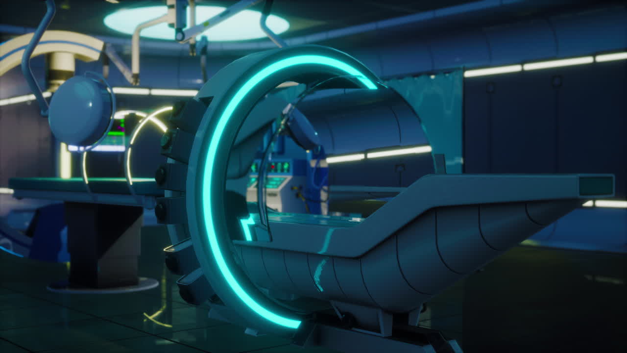 laboratorio de resonancia magnética de resonancia magnética futurista