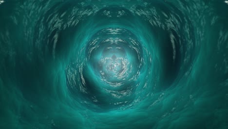 vórtice de agua del océano con olas azules animación de bucle sin fisuras