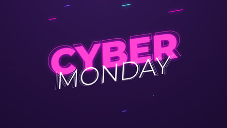 una animación de un concepto de cyber monday en el diseño de pisos