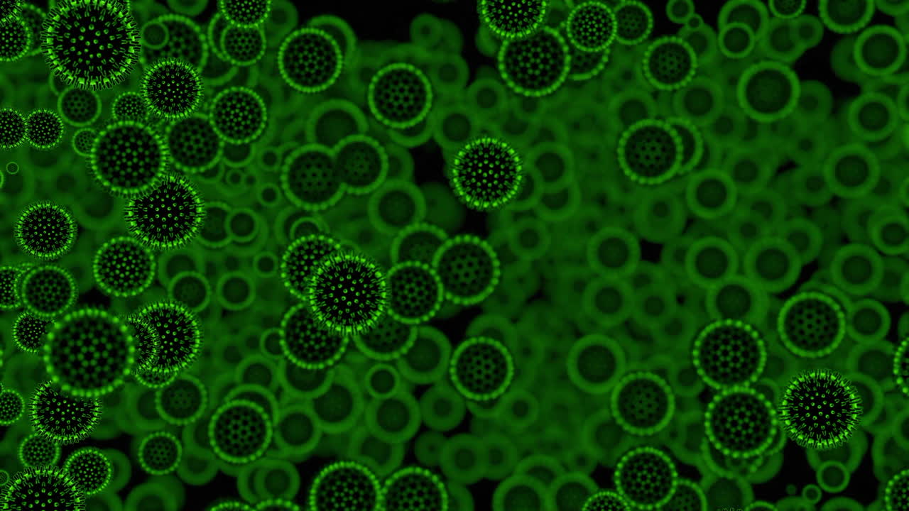 células de virus animadas