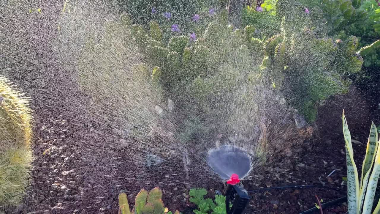 Lawn irrigation system, lawn sprinkler for watering grass and flowers.