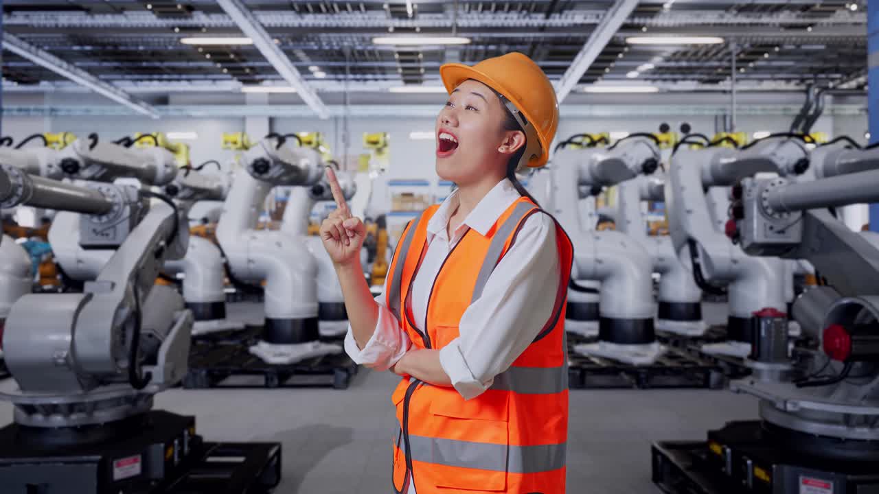 Engineer with Idea in a Modern Factory