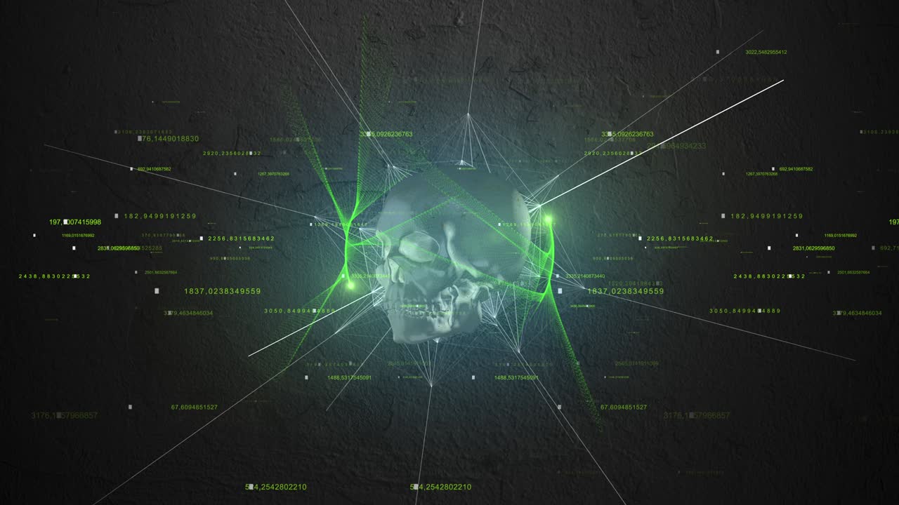 Abstract Skull Background 4K