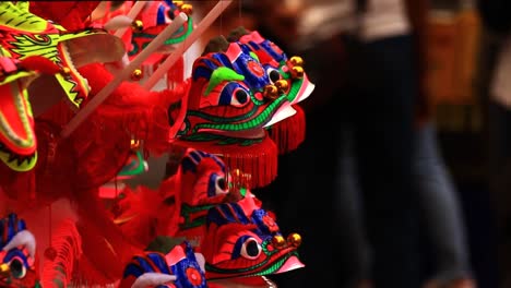 dragon design paper lanterns and ornaments sold in yaowarat road also known as chinatown in bangkok city thailand in preparation for the coming chinese new year or lunar new year celebration