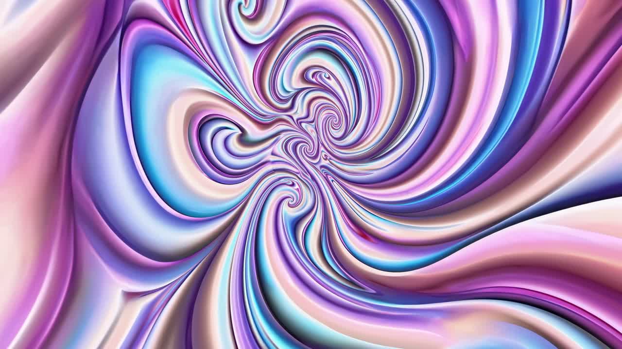 Abstract video art with swirling pastel colors in a top-down view, creating a hypnotic, fluid motion