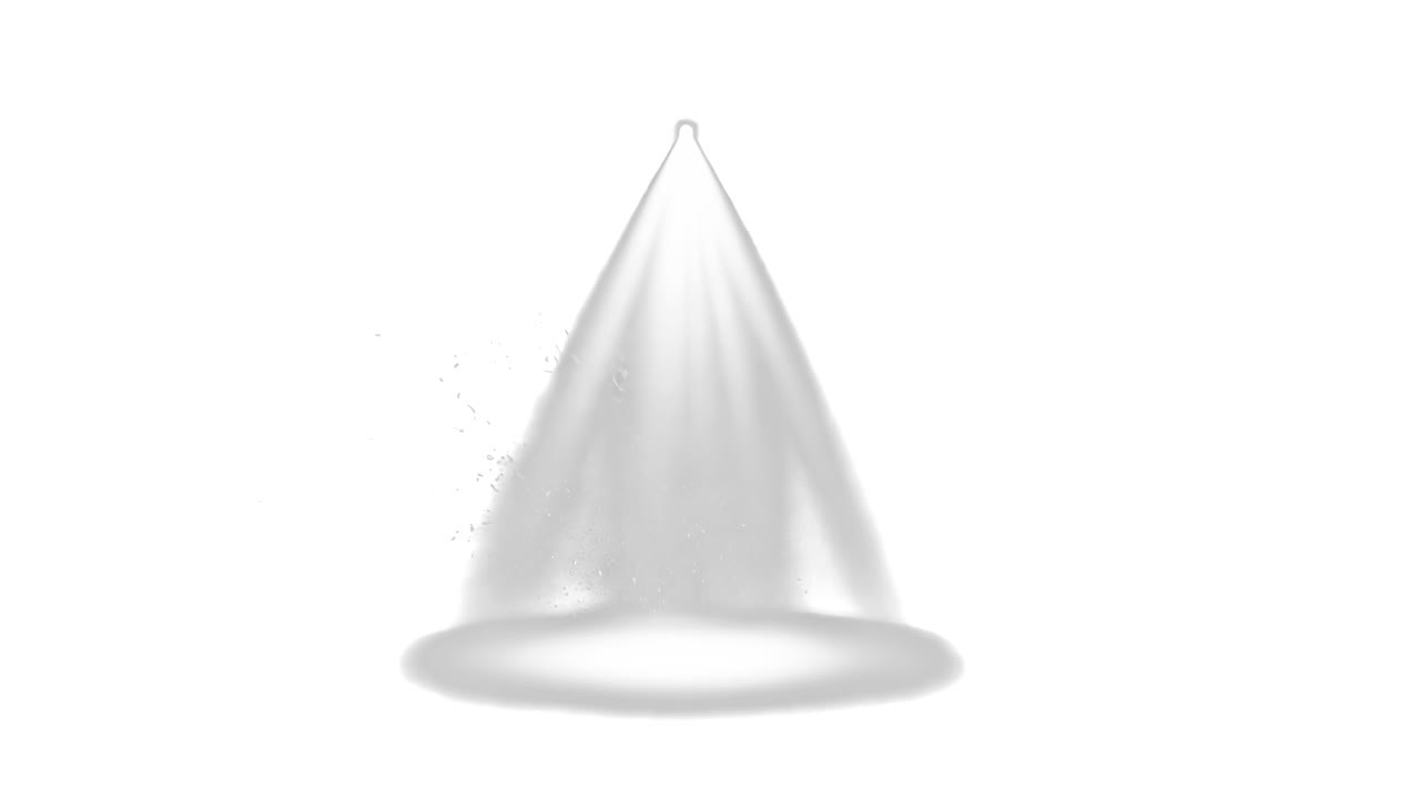 Bright spotlight light effect animated overlay, transparent 4K video, alpha channel, ProRes 4444