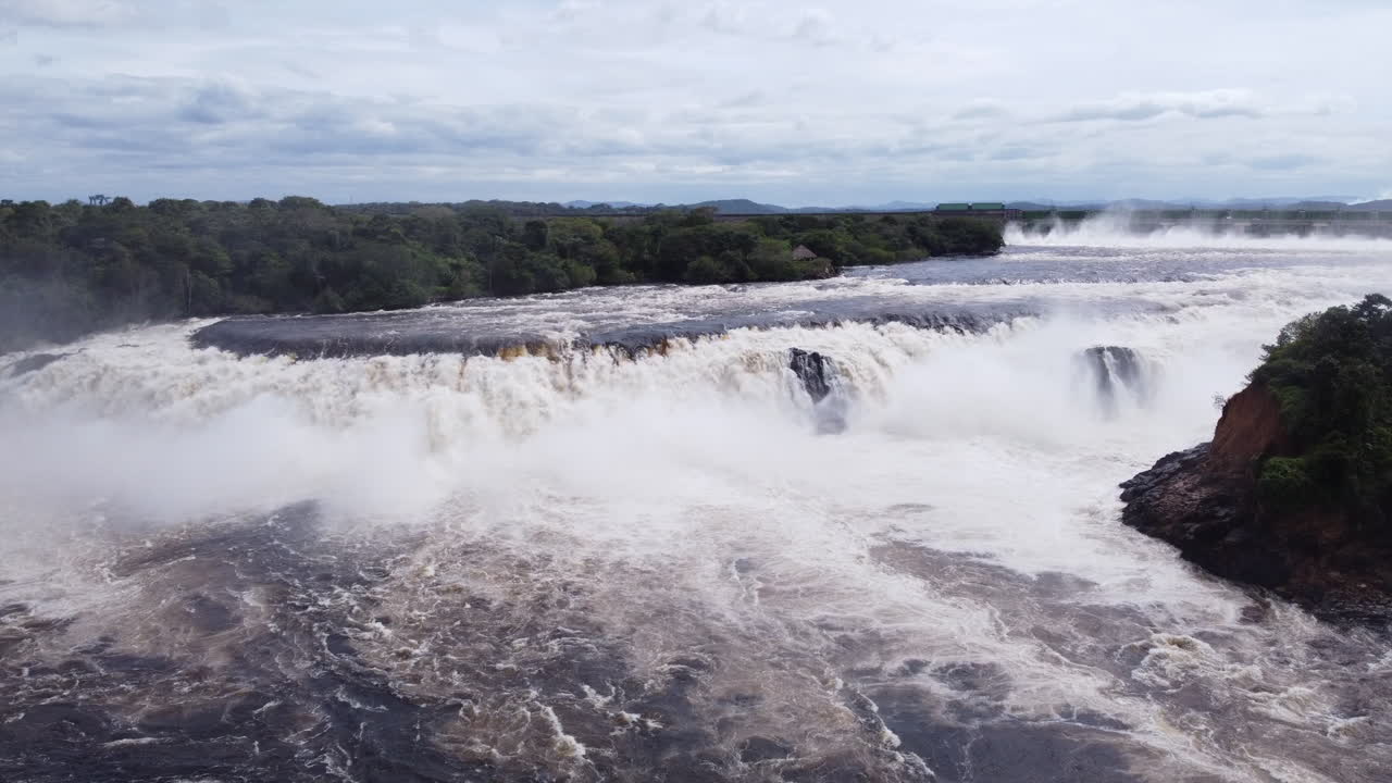 Panoramic View of a Mighty Waterfall