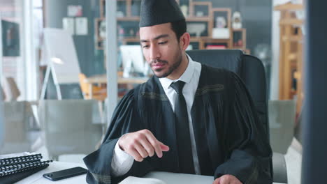 lawyer, consulting and legal advice with a muslim