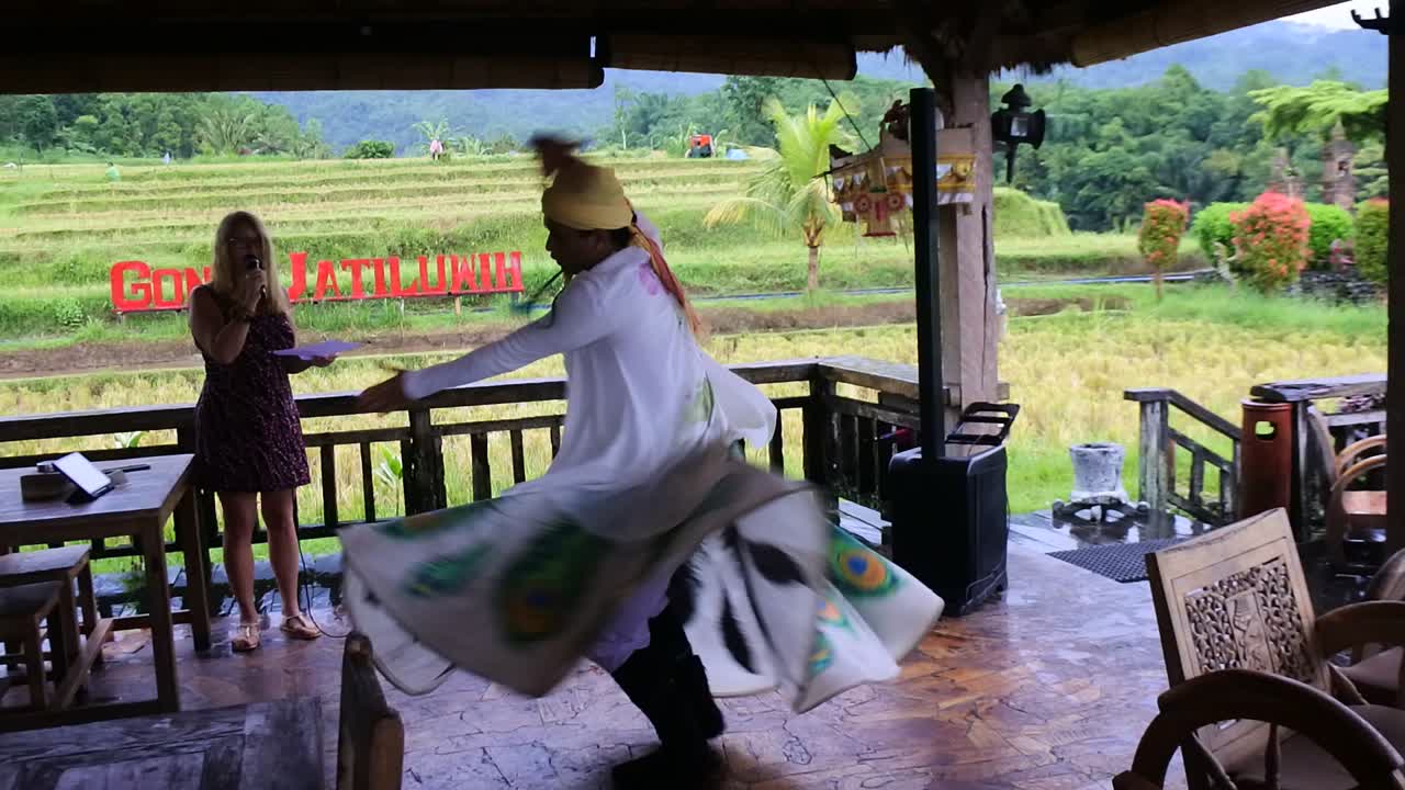 a Sufi dance at a restaurant in Bali, November 15, 2020