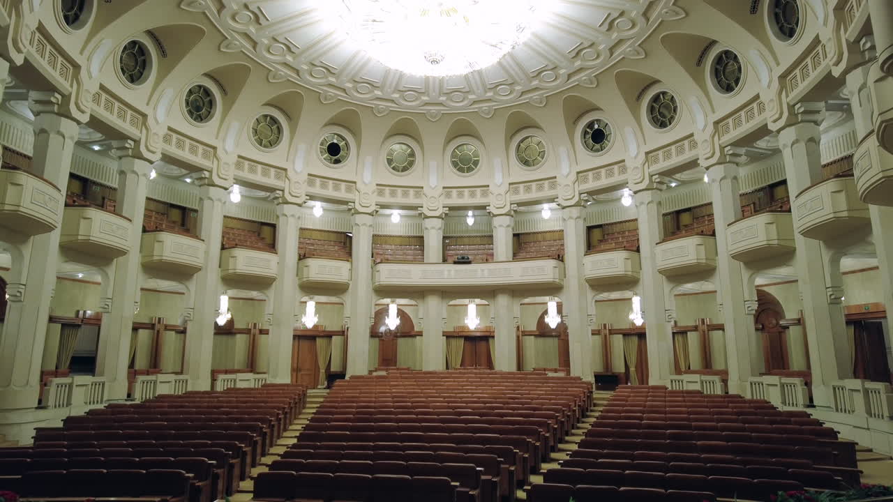 The inside of the Palace of Parliament in Bucharest, Romania