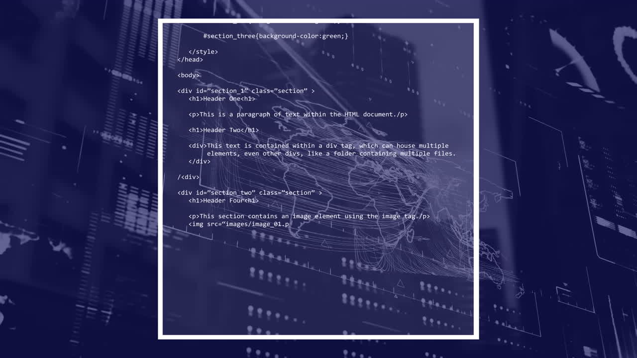 animacja przetwarzania tekstu i danych nad krajobrazem miejskim