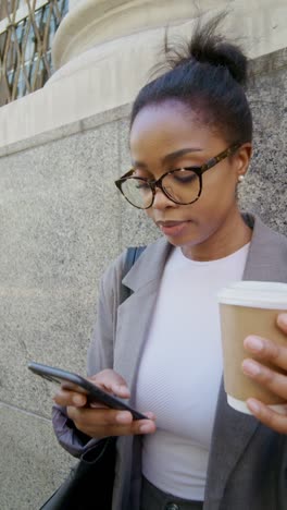 business woman using smartphone